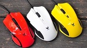 炫彩缤纷 雷柏V20鼠标红、黄、白镜面版上市