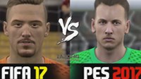 《实况足球2017》和《FIFA17》球员面部建模对比视频 实况足球2017和FIFA17哪个好
