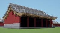 《我的世界》五开间悬山中国建筑图文教程
