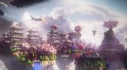 美哭了！牛人用《我的世界》打造华丽空中楼阁
