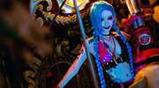 LOL金克斯高还原COS 邪恶可爱的暴走萝莉