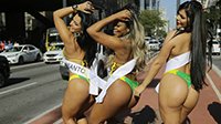 巴西2015“美臀小姐”开启 选手集体上街秀臀拉票