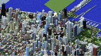 玩家在《我的世界》打造芝加哥 1:4还原一砖一瓦