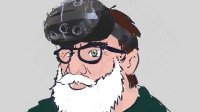 用VR绘制立体G胖肖像 慈眉善目如圣诞老人