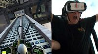 俩外国熊孩子戴VR坐过山车 作死体验空中横冲直撞