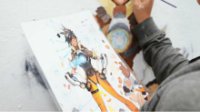 大神手绘《守望先锋》涂鸦墙 21名英雄闪亮登场