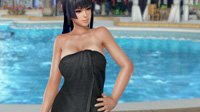 《死或生：沙滩排球3》浴巾DLC截图 天狗女兼职性感模特