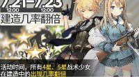 《少女前线》稀有人形出率翻倍活动开启公告