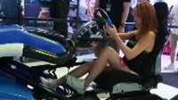 CJ2016尤果网美女玩家试玩《极品飞车OL》端游