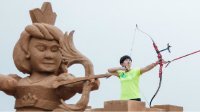 中国第一神箭手张娟娟亲临皇室沙滩运动会