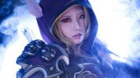 《炉石传说》螺旋猫最新COS 美型安度因和女妖女王