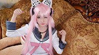 给你们个BUFF《战舰少女r》岛风COS图集