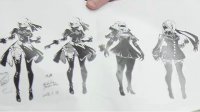 《尼尔：机械纪元》2B早期设定曝光 花式黑丝展示