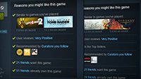 Steam新功能开放“黑盒”算法 帮你理性剁手