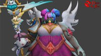 《LOL》魔法少女厄加特高能制作过程 6条美腿辣眼睛