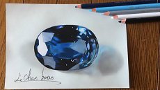 日本15岁画师展现超强功力 仅用铅笔画出华丽宝石