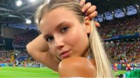 金发碧眼的东欧美女 世界杯上的战斗民族女球迷