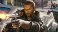 《赛博朋克2077》新截图：男版主角街头飙车枪战