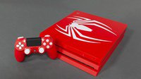 《漫威蜘蛛侠》限定版PS4 Pro开箱 红白配色抢眼