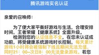 《王者荣耀》健康系统升级 启动最严实名校验