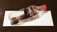 日本15岁画师绘制写实版可乐瓶 超逼真难以区分