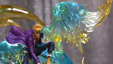 《海贼王》马尔科雕像开箱 清新透明大翅膀太帅气