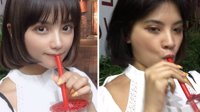 画风逐渐搞笑 清纯软妹拍摄理想与现实对比照