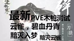 《逆水寒》12.3碎梦最新版本PVE木桩测试视频