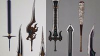 《最终幻想7：重制版》艺术集武器展示 部分或在第二章中登场
