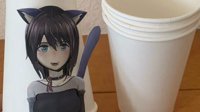 日本网友用纸杯制作兽耳娘 转动杯子还会做表情