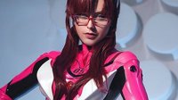 俄妹COS《EVA》真希波 胶衣战斗服的眼镜娘