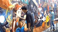 这些聋哑画师在上海绘制NS大乱斗壁画 全长53米超赞