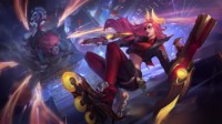 《LOL》手游福牛守护者女枪皮肤 足蹬轮滑拐式双枪