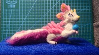 《怪猎崛起》玩家自制：Q版泡狐龙羊毛毡制作