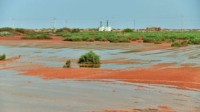塔克拉玛干沙漠遭遇洪水 油田被淹 网友感慨活久见