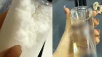 东北到底有多冷？女子网购卸妆水被冻成一罐雪