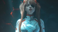 俄妹COS《EVA》胶衣明日香 紧身白色战斗服太性感