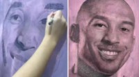 科比去世两周年：小伙画上万个篮球绘制肖像缅怀