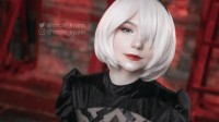 俄妹COS《尼尔》2B小姐姐 爆衣版服装秀出绝对领域