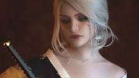 德妹COS《巫师》和服希里 面容可爱的深V女武士