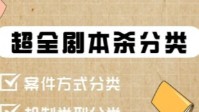 剧本杀分类大全 超全的剧本杀分类汇总