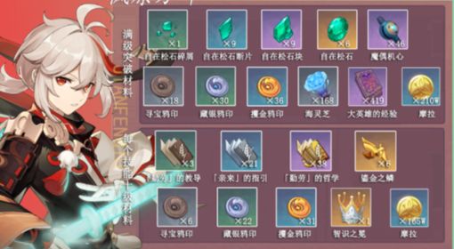 《原神》枫原万叶突破材料及素材收集途径