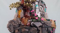 大神作《老头环》漫步灵庙乐高模型 细节还原造型逼真