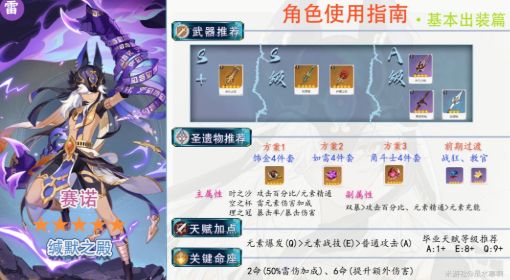 《原神》赛诺详细培养攻略及使用指南