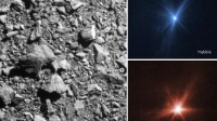 NASA航天器撞击小行星新照片曝光:出现高亮放射光线