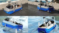 美国一公司推出两栖三轮车：“水面飞行”时速56km