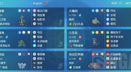 《宝可梦：朱/紫》S1双打雨天顺风队推荐