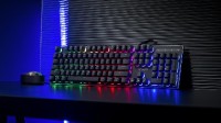 可换机械键帽 雷柏V55S混彩背光游戏键盘上市