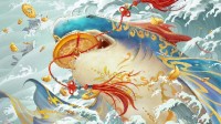 《巨齿鲨2：深渊》曝国风海报 锦鲤跃龙门好远连连