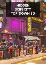 Hidden SciFi City Top-Down 3D